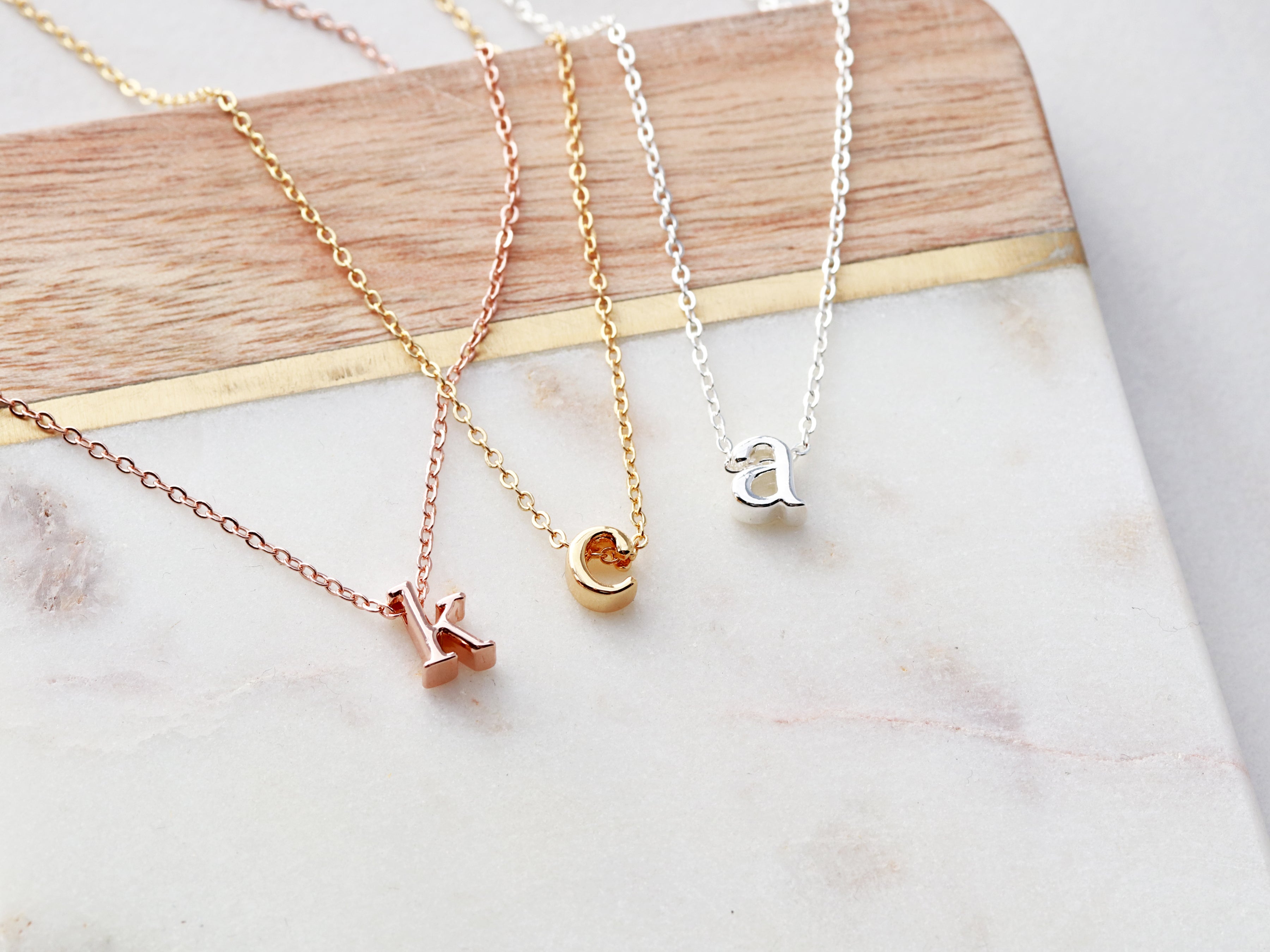 Lowercase Initial Necklace – Tom Design Shop